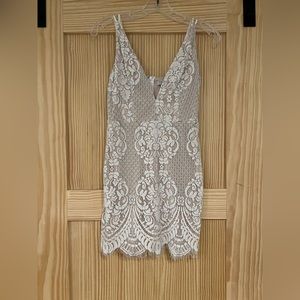 White Lace Mini Dress
